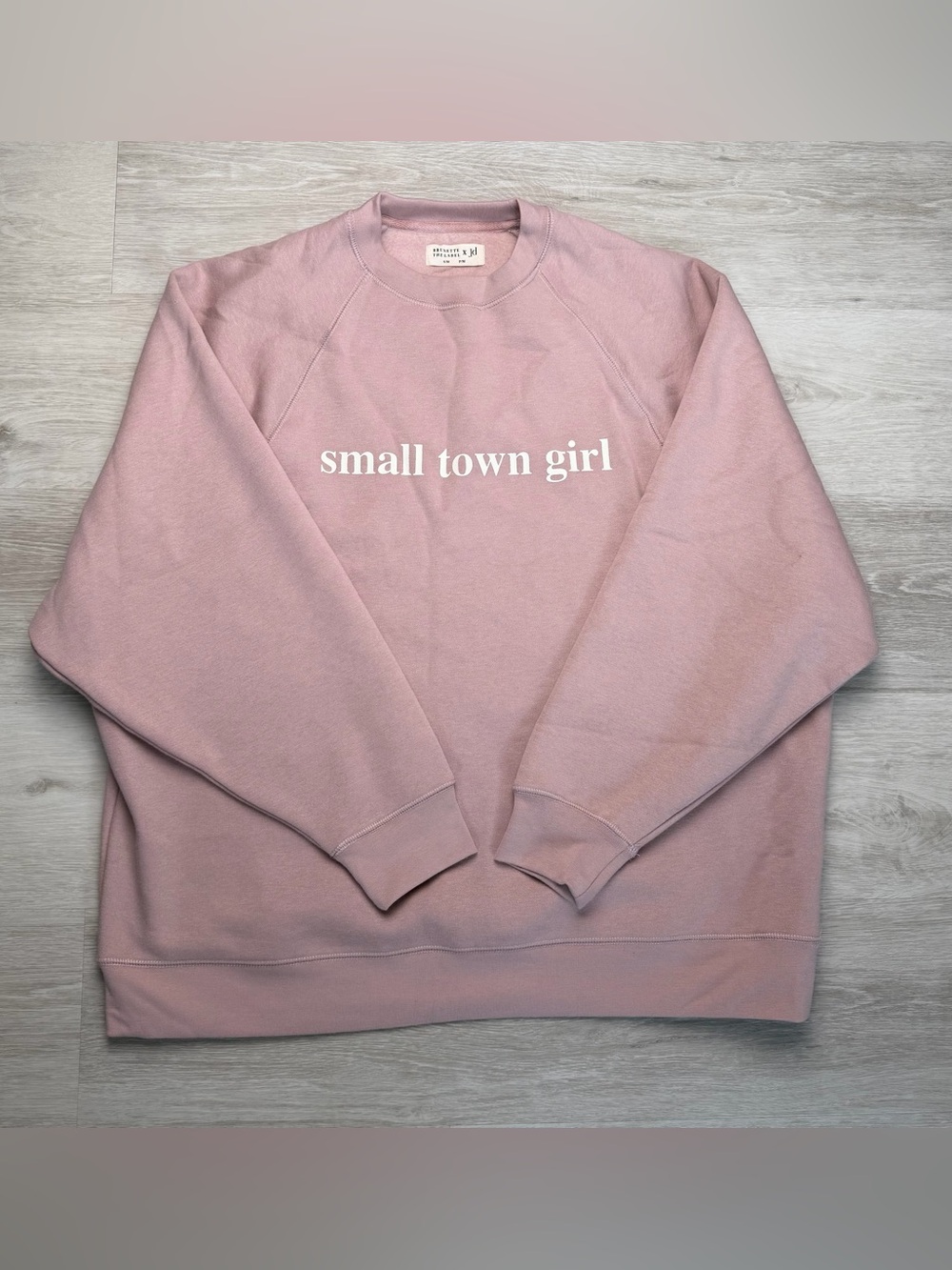 Brunette the Label x JD Small Town Girl Crewneck Sweatshirt oversized Pink S/M
